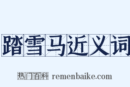 踏雪马近义词是什么意思的图片